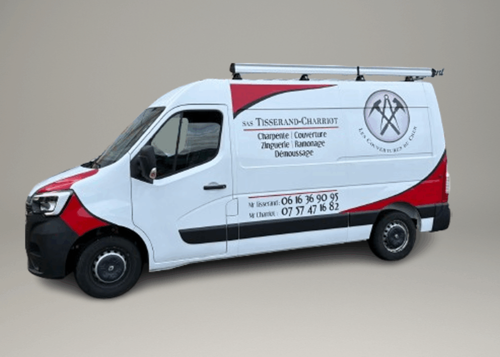 Flocage utilitaire Couverture du Cher Tisserand-Charriot réalisé par Signarama Bourges