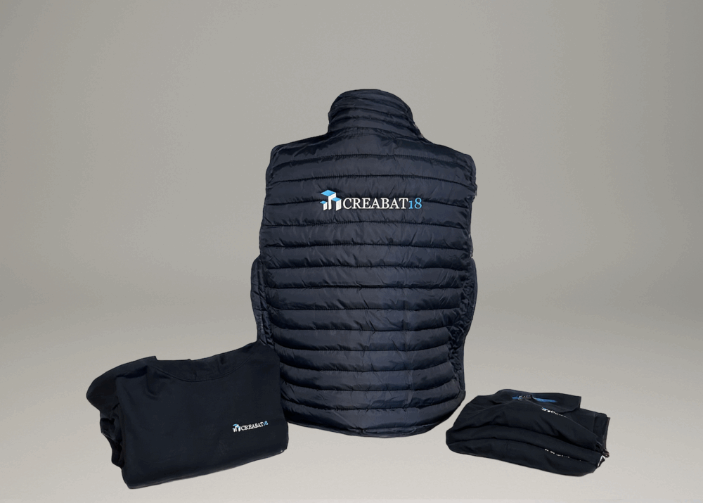 Doudoune et vêtements personnalisés avec logo brodé Creabat 18.