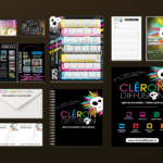 Supports imprimés professionnels de Cléron Diffusion – cartes de visite, calendriers, carnets, fiches et affiches publicitaires.