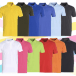 Polos unis disponibles en plusieurs coloris.