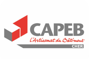 Logo CAPEB Cher, l’Artisanat du Bâtiment.